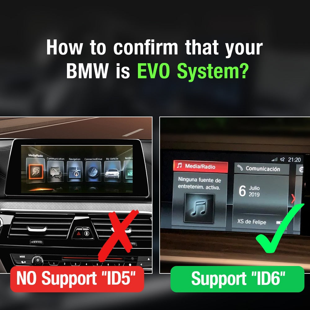 CarlinKit Decoder Wireless Carplay&Android Auto Module Box Play Video For BMW All Series X1-X6 MINI Cooper NBT CIC EVO System