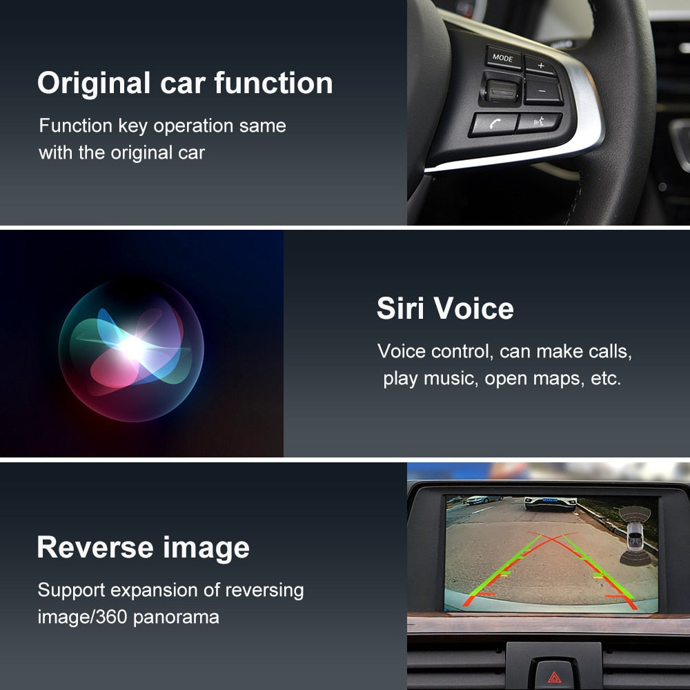 CarlinKit Decoder Wireless Carplay&Android Auto Module Box Play Video For BMW All Series X1-X6 MINI Cooper NBT CIC EVO System