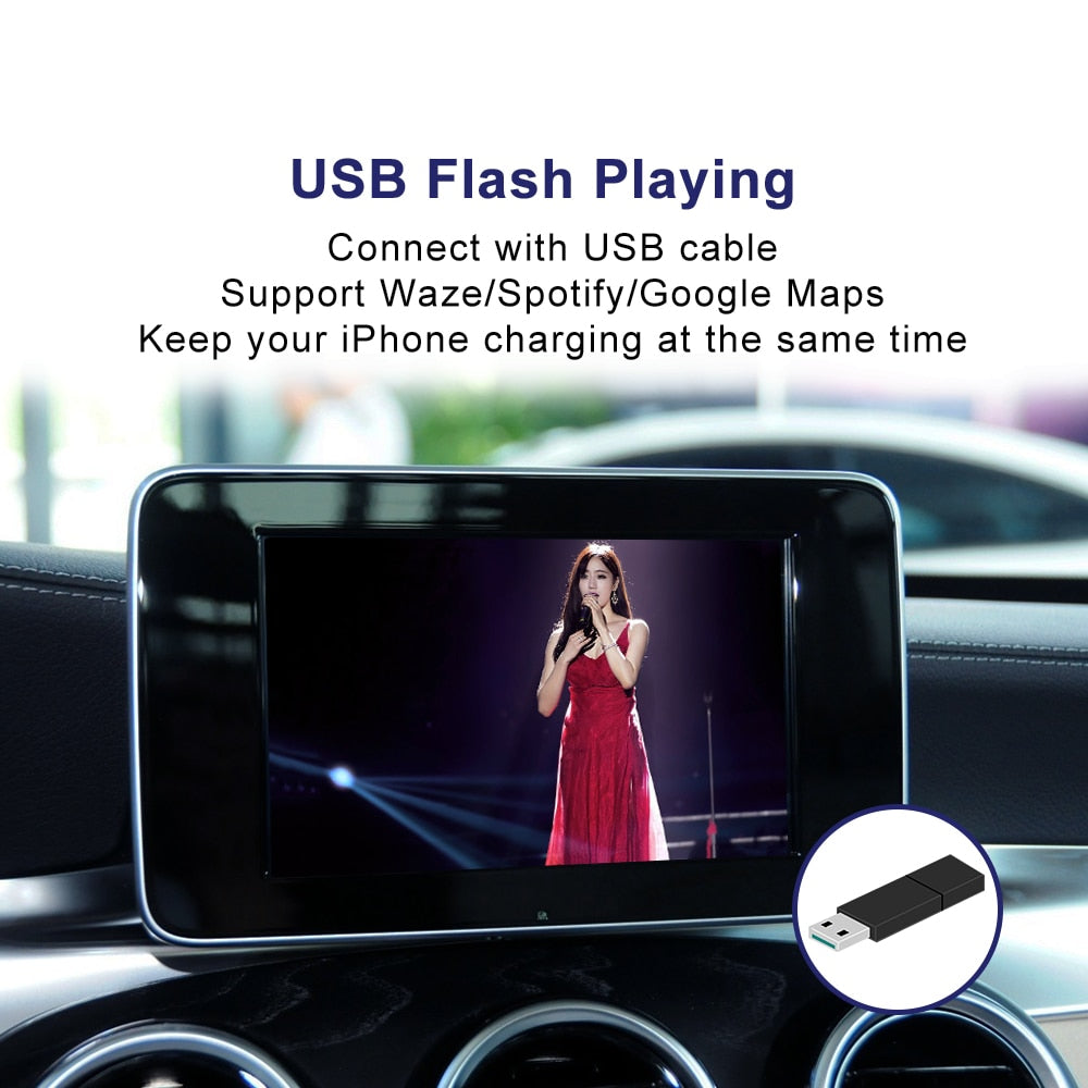 Wireless Apple CarPlay for Mercedes Benz A B C S GLK GLA ML SLK Class 2007-2017 NTG4.0 NTG4.5 NTG5.0 Android Auto Module Video