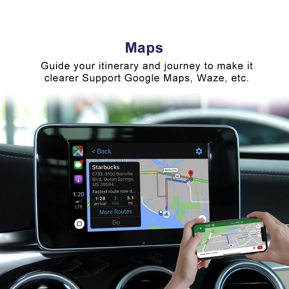 Wireless Apple CarPlay for Mercedes Benz A B C S GLK GLA ML SLK Class 2007-2017 NTG4.0 NTG4.5 NTG5.0 Android Auto Module Video