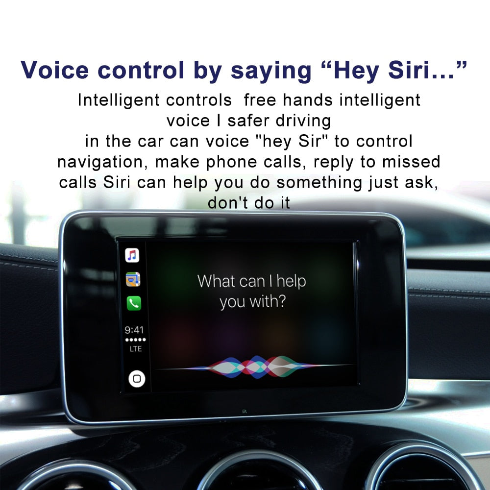 Wireless Apple CarPlay for Mercedes Benz A B C S GLK GLA ML SLK Class 2007-2017 NTG4.0 NTG4.5 NTG5.0 Android Auto Module Video
