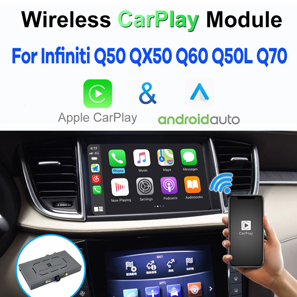 Wireless CarPlay Android Auto MMI Interface for Infiniti Q50 QX50 Q60 –  carlinkitbox