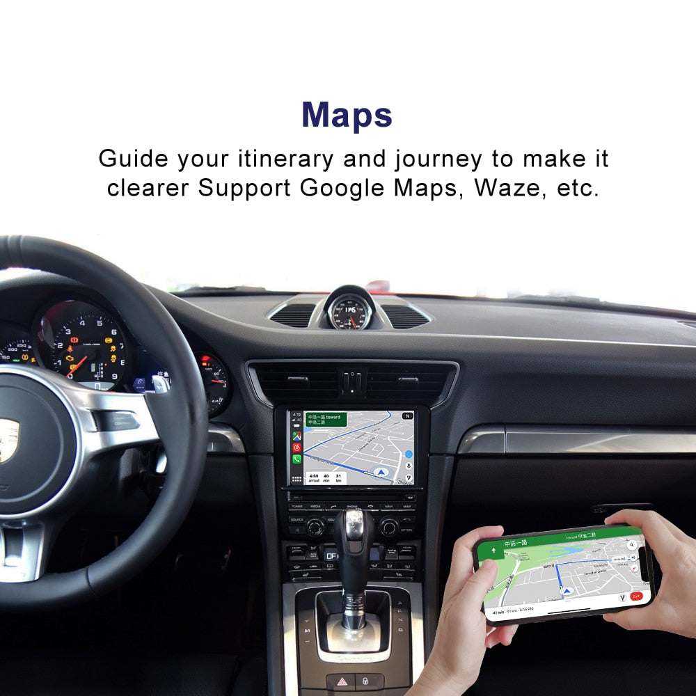 Wireless CarPlay Android Auto MMI Interface for Porsche 911 Bosxter Cayman Macan Cayenne Panamera Video Module Box Mirror-Link