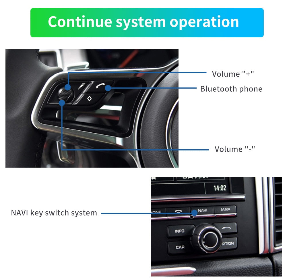Wireless CarPlay Android Auto for Porsche 911 Boxster Cayman Macan Cayenne Panamera PCM3.1 4.0 2011-2018 Video Module Box