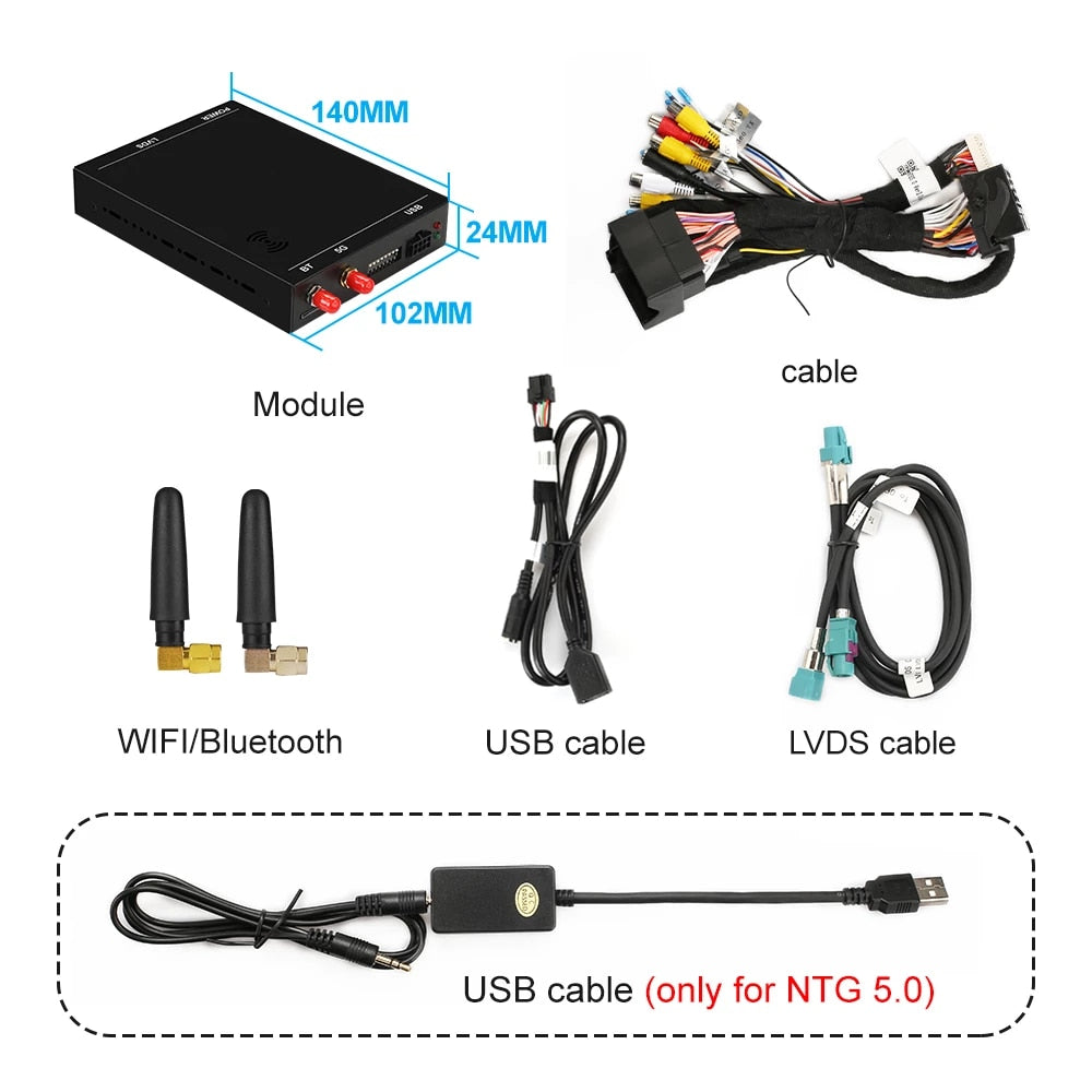 Wireless Apple Carplay Module for Mercedes Benz A B C E CLS GLE GLA GLC GLK ML S Class NTG4.5 NTG5.0 Android Auto Interface