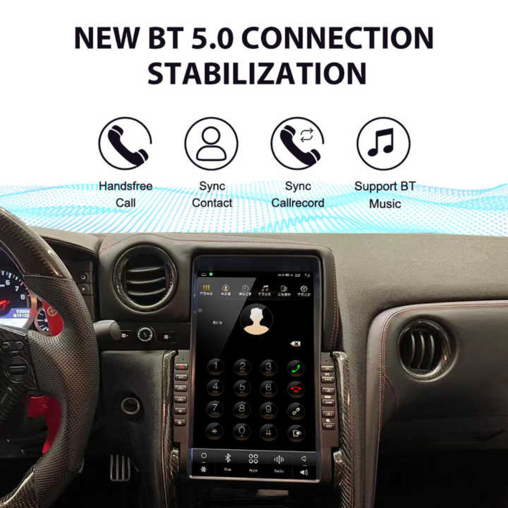 14.4" Qualcomm For Nissan GTR 2008-2020 Car Radio Stereo Carplay Upgrade Tesla Style Screen Android Auto GPS Navigation Multimedia Player