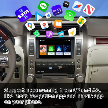 Wireless Carplay & Android Auto Interface Box for Lexus GX400 GX460 2010-2021 with Phone Mirror Link Carplay Upgrade Module