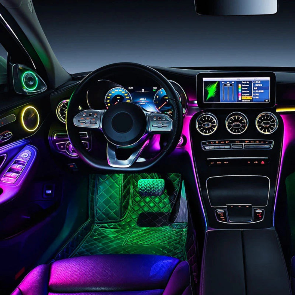 64 Colors Premium Car Interior Ambient Lights for Mercedes Benz C-class W205/ GLC X253 2015-2021 Dream Color Car Atmosphere Lamp