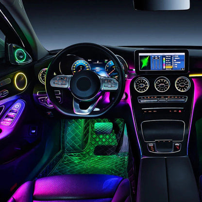 64 Colors Premium Car Interior Ambient Lights for Mercedes Benz C-class W205/ GLC X253 2015-2021 Dream Color Car Atmosphere Lamp