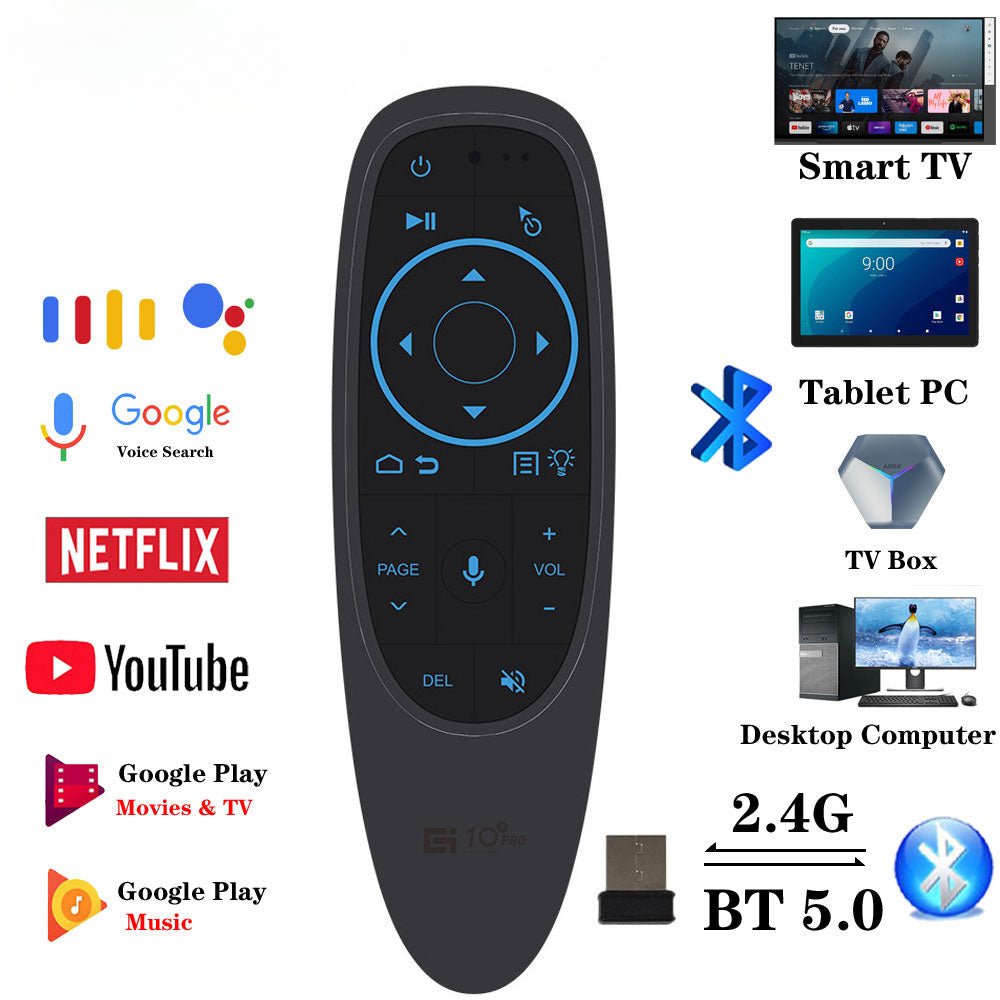 G10S PRO BT Air Mouse Voice Remote Control Wireless 2.4G / Bluetooth 5.0 Gyroscope Smart Controller for H96 Max T95