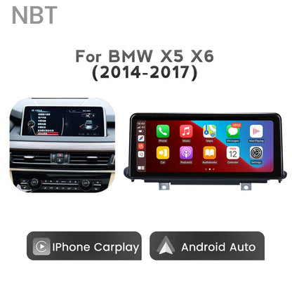 10.25" Wireless Apple CarPlay Android Auto Car Multimedia Screen for BMW X5 X6 E70 E71 F15 F16 2007-2017 Head Unit Video IPhone