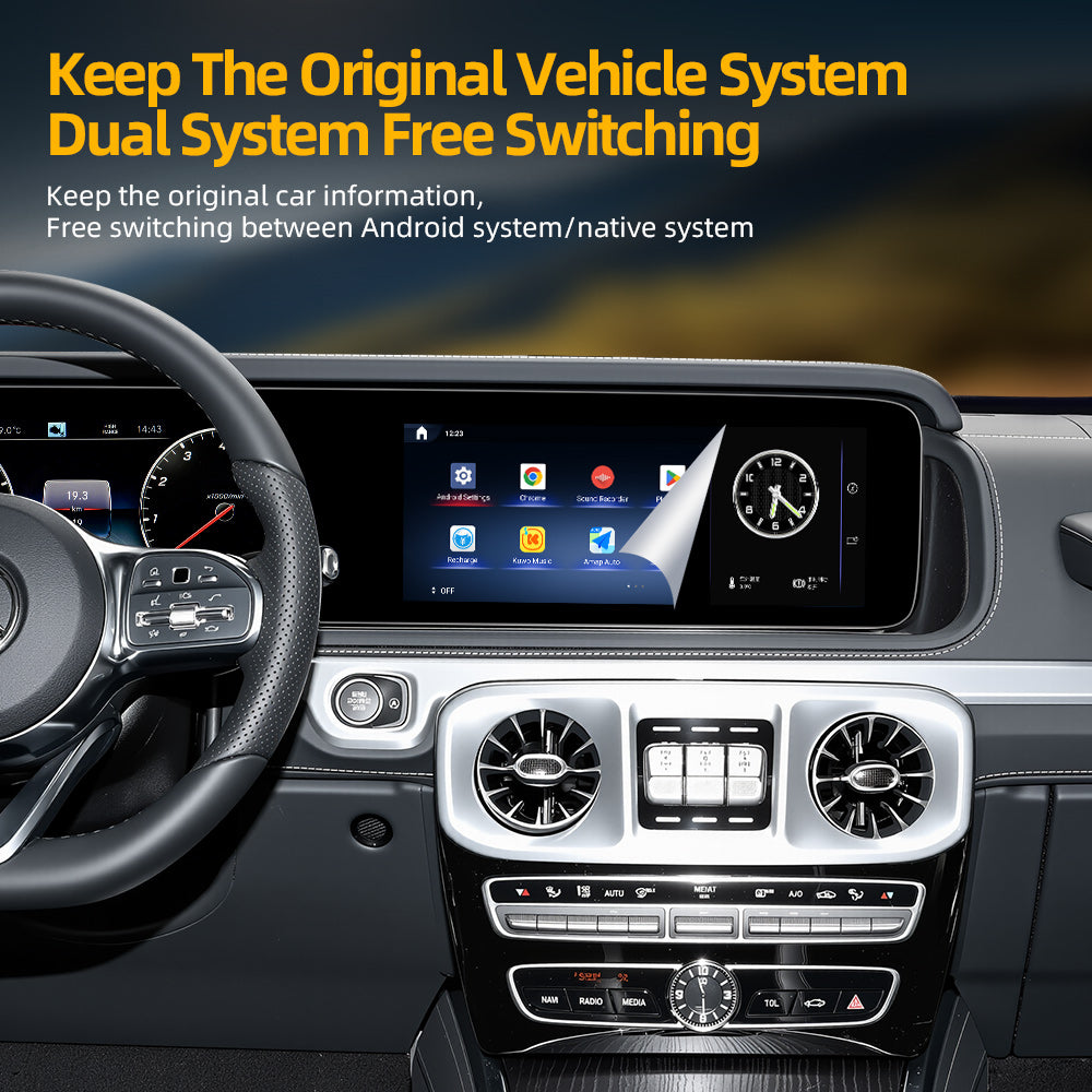 24.6'' For Mercedes-Benz G-Class 2019-2024 Android Screen  Infotainment Navigation System Car Multimedia Touch Screen Head Unit Car Radio + Digital Dashboard Cluster