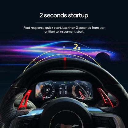 12.3" LCD Digital Dashboard Cluster For Ford Mustang 2012-2023 Car Panel Speedometer Virtual Cockpit