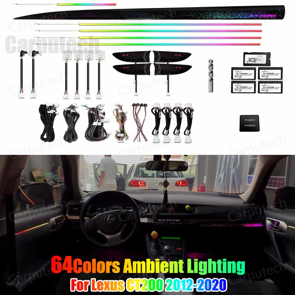 Upgrade Dynamic Symphony Led Car Interior Ambient Lighting for Lexus CT200 2012-2020 Atmosphere Strip Accessories