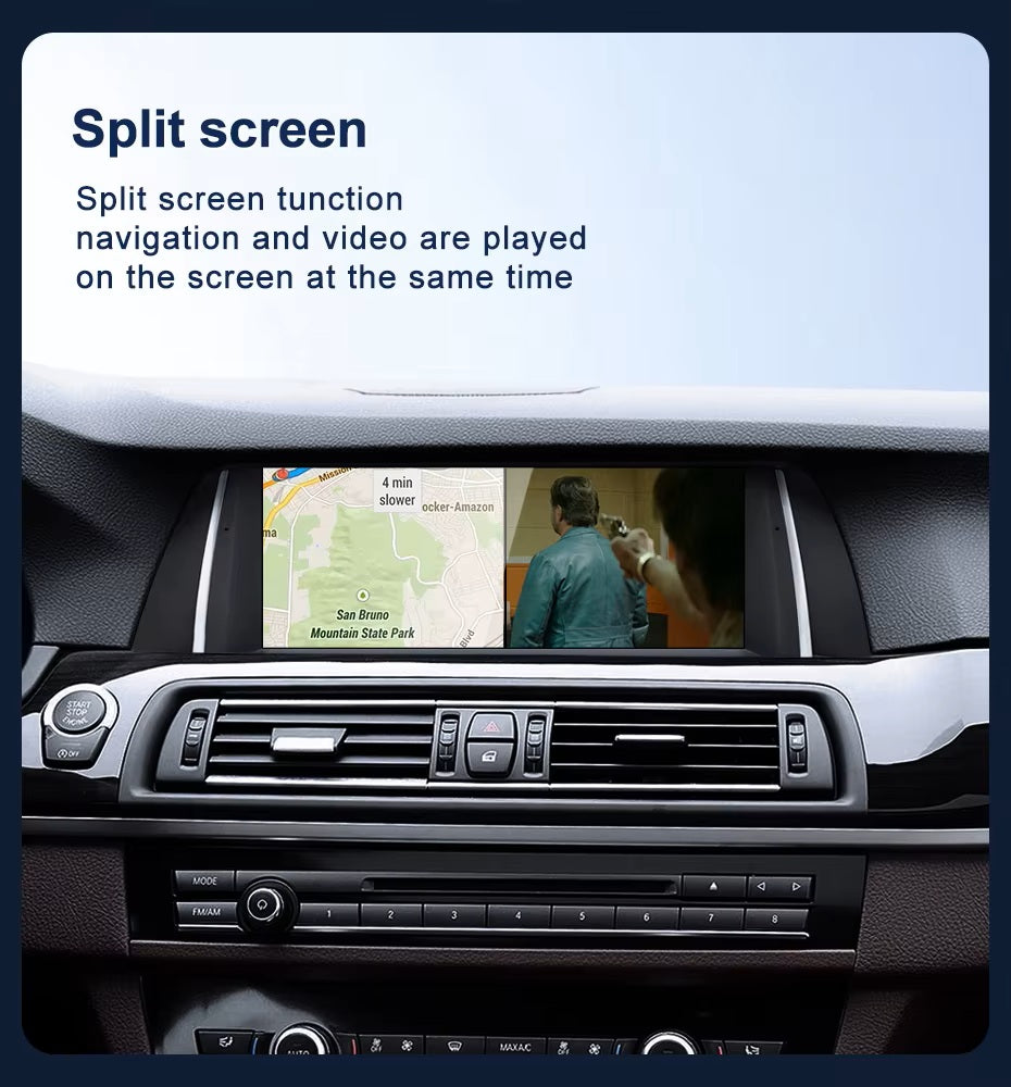 Android 14 10.25 inches For BMW 5 Series F10 F11 2009-2017 GPS Navigation Screen Upgrade ID8 Car Multimedia Center System Touch Screen Head Unit Car Radio GPS