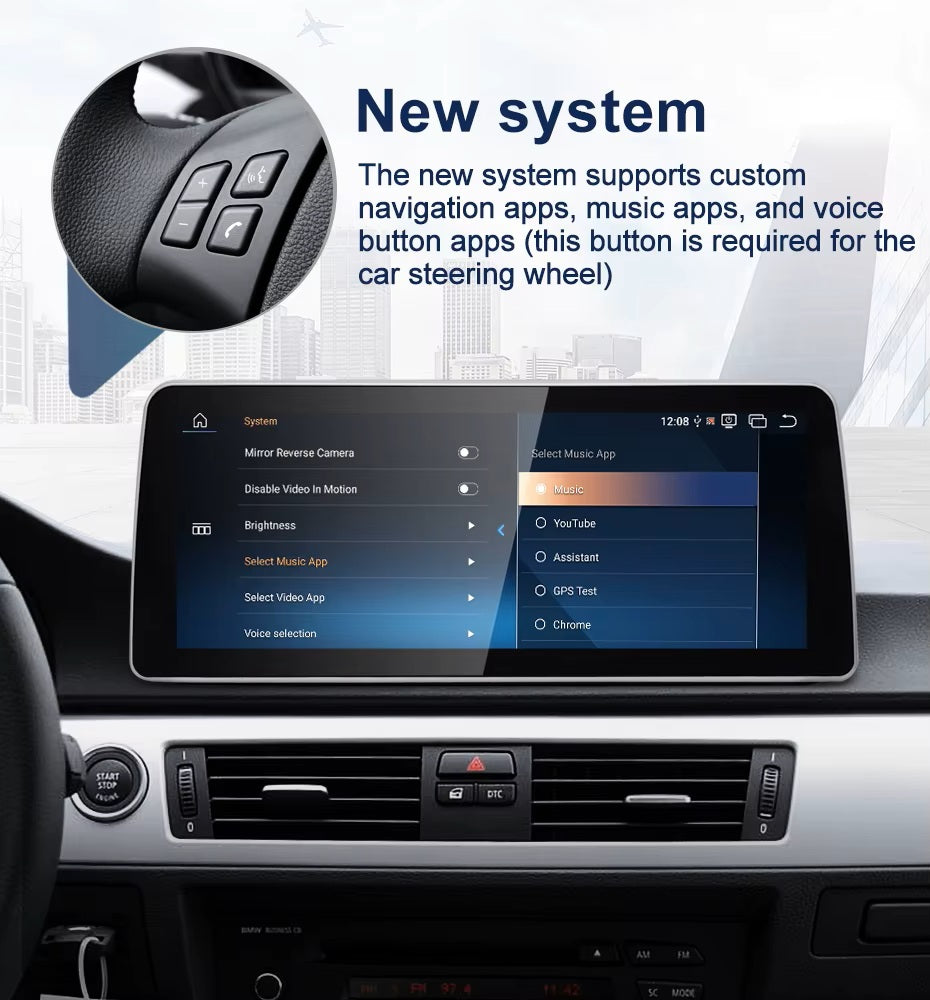 12.3 inch For BMW 3 series E90 E91 E92 E93 Infotainment Navigation System Car Multimedia Touch Screen Head Unit Android Car Radio GPS