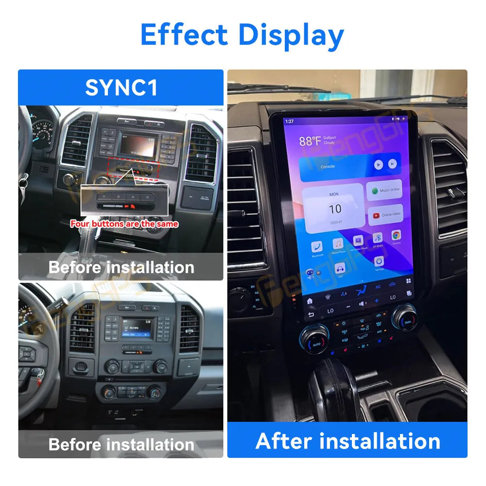 Ford F250 Tesla Screen 2009-2022 | 14.4" Qualcomm Apple Carplay Android Auto