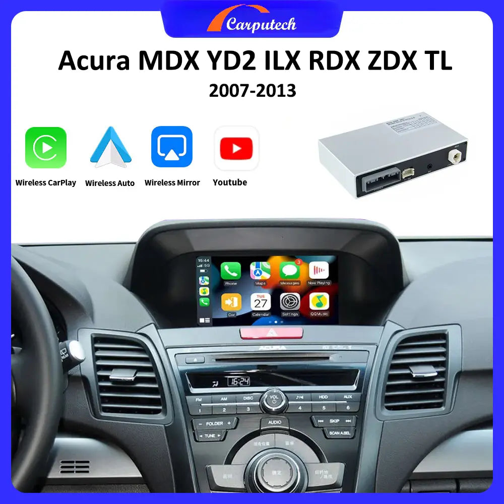 For Acura ILX / RDX / ZDX / TL / MDX (2007â€?013) â€?Wireless CarPlay & Android Auto Upgrade | Plug & Play Interface for Factory Screen Carputech