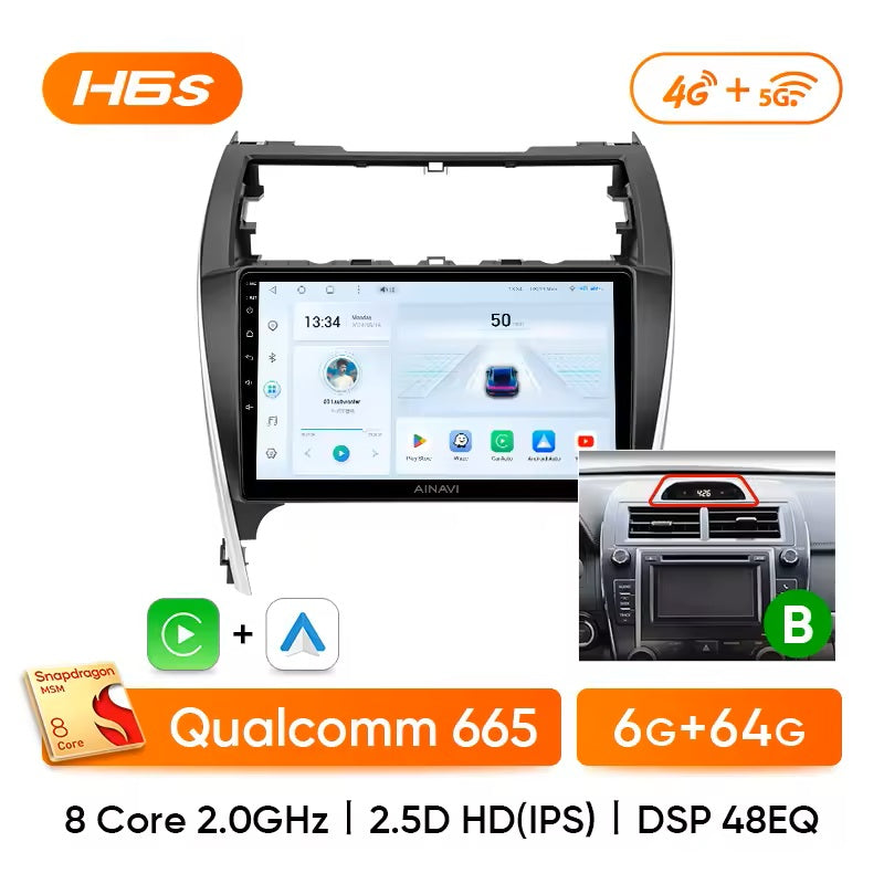 10 inch For Toyota Camry 7 XV 50 55 2012-2017 Car Radio Multimedia Player Wireless CarPlay Android Auto Upgrade Android Touch Screen
