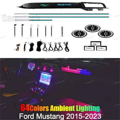 Upgrade Symphony LED Car Interior Ambient Lighting for Ford Mustang 2015-2023 Decoration Accessories