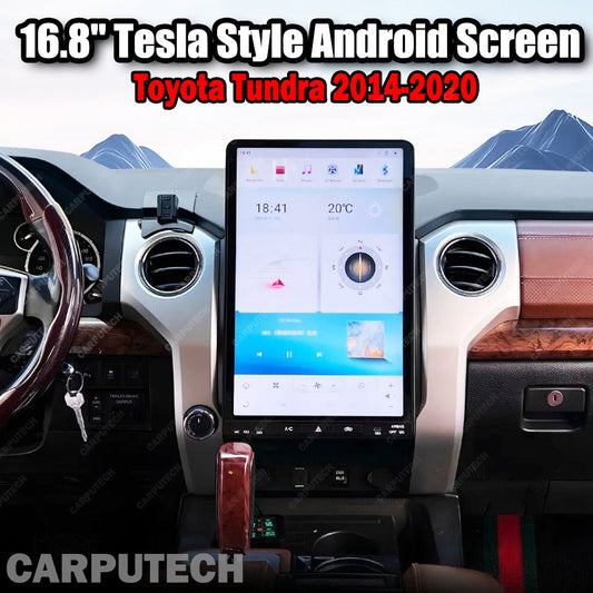 16.8" Android For Toyota Tundra 2014-2020 Car Radio Infotainment Navigation System Tesla Style Screen Head Unit GPS Multimedia Player