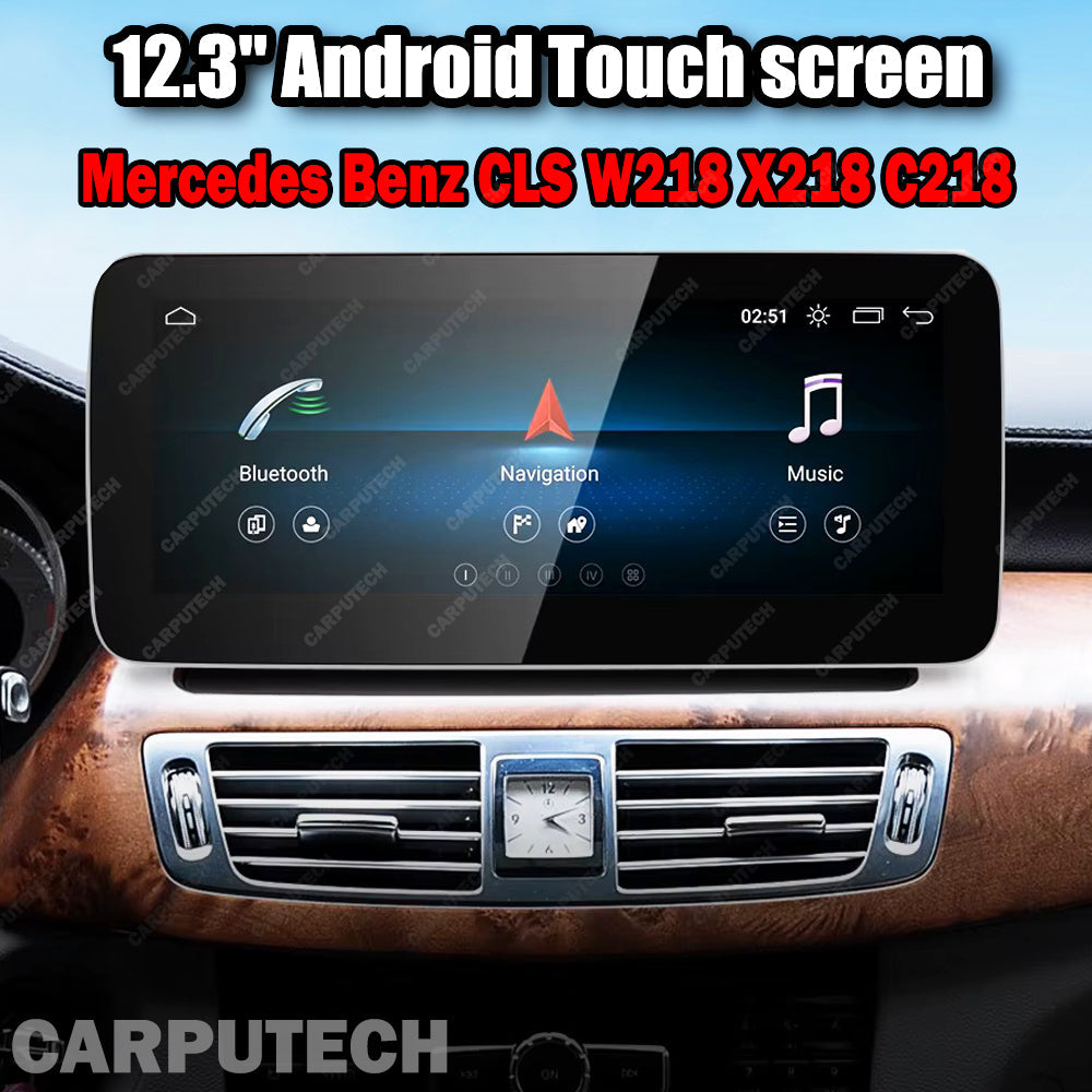 12.3 inch For Mercedes Benz CLS W218 X218 C218 Infotainment Navigation System Car Multimedia Touch Screen Head Unit Android Car Radio GPS