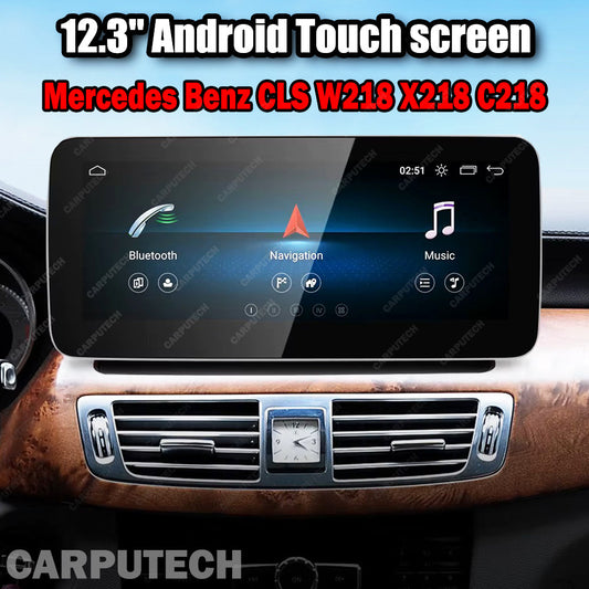 12.3 inch For Mercedes Benz CLS W218 X218 C218 Infotainment Navigation System Car Multimedia Touch Screen Head Unit Android Car Radio GPS
