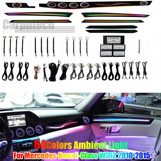For Mercedes-Benz E-Class W212 2010-2015 64 colors Galaxy Symphony Ambient Light