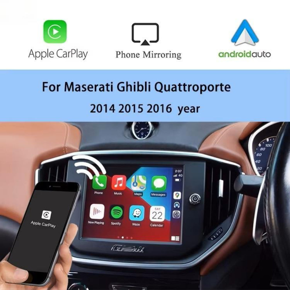 For Maserati Ghibli / Quattroporte 2014-2016 Apple Carplay & Android Auto Module Smart Box Mirror Link AirPlay