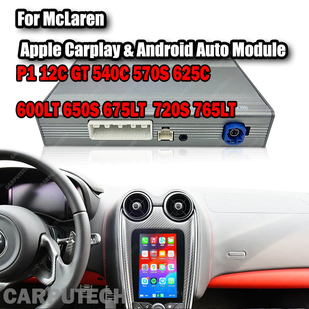 McLaren P1 12C GT 540C 570S 625C 600LT 650S 675LT  720S 765LT Apple Carplay & Android Auto Module Smart Box Mirror Link AirPlay