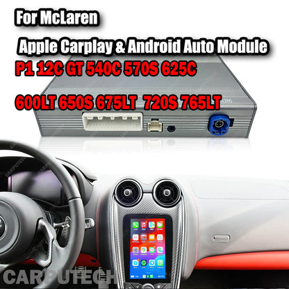 McLaren P1 12C GT 540C 570S 625C 600LT 650S 675LT  720S 765LT Apple Carplay & Android Auto Module Smart Box Mirror Link AirPlay