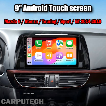 For Mazda 6 / Atenza / Touring / Sport / GT 2014-2016 Infotainment Navigation System Car Multimedia Touch Screen Head Unit Android14 Car Radio GPS