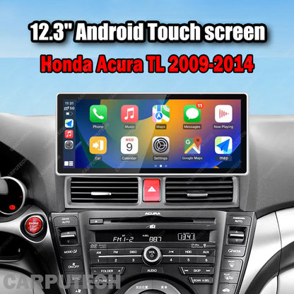 12.3 inch For Honda Acura TL 2009-2014 Infotainment Navigation System Car Multimedia Touch Screen Head Unit Android14 Car Radio GPS