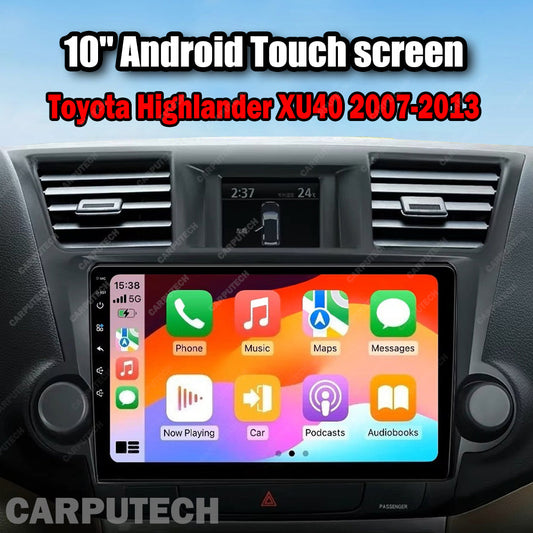 For Toyota Highlander XU40 2007-2013 Infotainment Navigation System Car Multimedia Touch Screen Head Unit Android14 Car Radio GPS