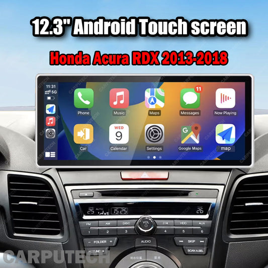 12.3 inch For Honda Acura RDX 2013-2018 Infotainment Navigation System Car Multimedia Touch Screen Head Unit Android14 Car Radio GPS