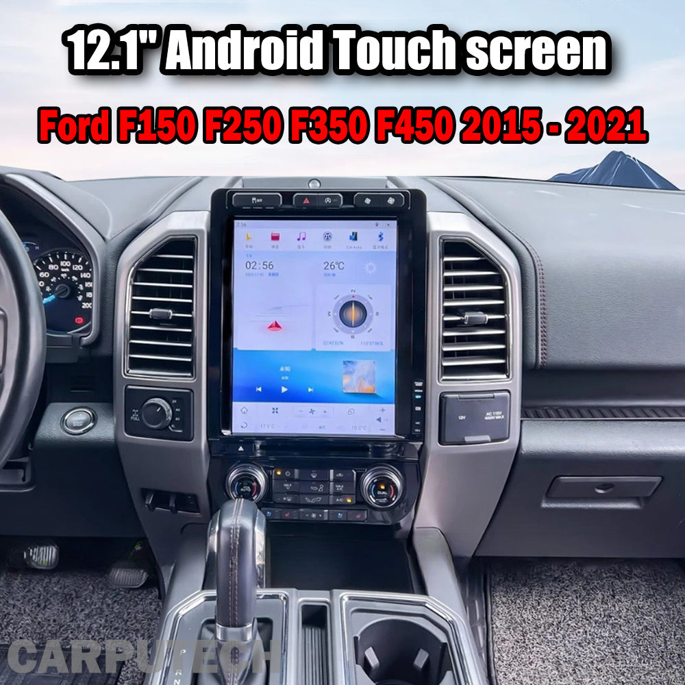 12.1 inch Android For Ford F150 F250 F350 F450 2015 - 2021 Tesla Style Car Radio GPS Navigation Multimedia Player Tape Headunit HD