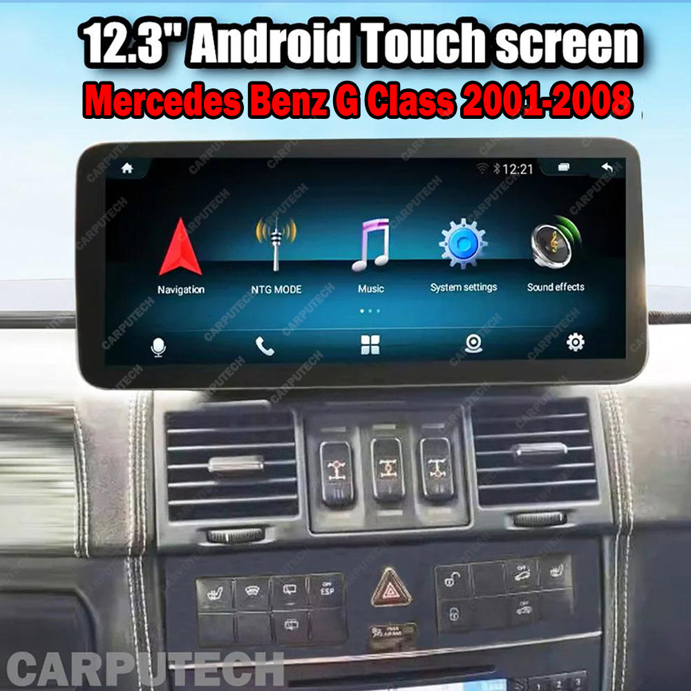 12.3'' For Mercedes Benz G Class W463 W461 W467 G500 G550 2001-2008 Android Screen Infotainment Navigation System Car Multimedia Touch Screen Head Unit Car Radio GPS