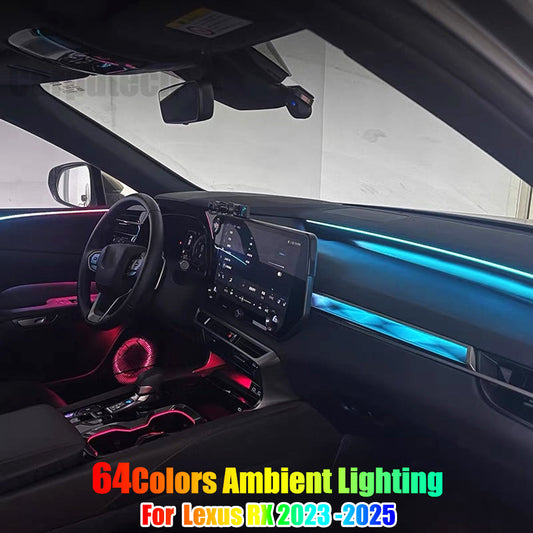 Upgrade 64 Color Symphony Car Interior Ambient Lighting for Lexus RX 2023-2025 Trim Decoration Accessories