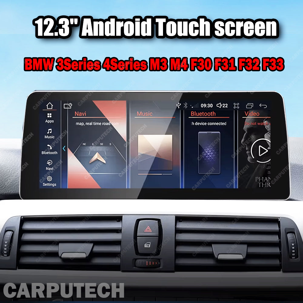 12.3" Android 14 Touchscreen – BMW 3 Series / 4 Series, M3/M4 (2012–2018, NBT/NBT EVO) – CarPlay & Android Auto