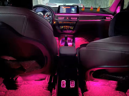 For BMW X1 X2 2016-2022 F48 F49 Dynamic Colorful Ambient Lighting Upgrade Kit for Interior LED Ambient Lighting LED Air Vent