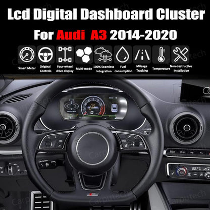 For Audi A3 2014-2020 12.3" LCD Digital Dashboard Cluster Car Panel Speedometer Virtual Cockpit