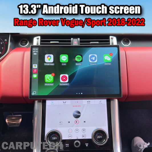 13.3'' For Range Rover Vogue / Sport 2018-2022 Android Screen  Infotainment Navigation System Car Multimedia Touch Screen Head Unit Car Radio