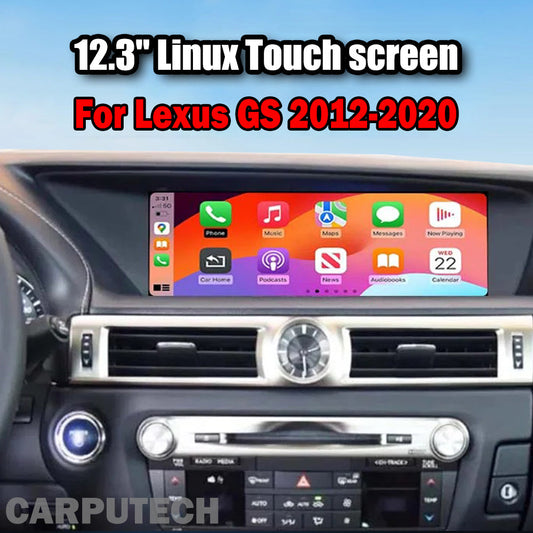 12.3 inch For Lexus GS 2012-2020 Linux Infotainment Navigation System Car Multimedia Touch Screen Head Unit Car Radio GPS