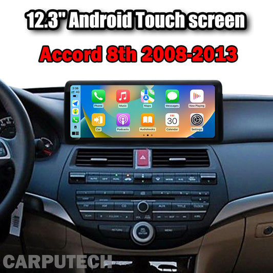 12.3 inch For Honda Accord 8th 2008-2013 Infotainment Navigation System Car Multimedia Touch Screen Head Unit Android 14 Car Radio GPS