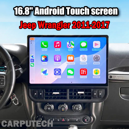 16.8'' For Jeep Wrangler 2011-2017 Infotainment Navigation System Car Multimedia Touch Screen Head Unit Android Car Radio GPS