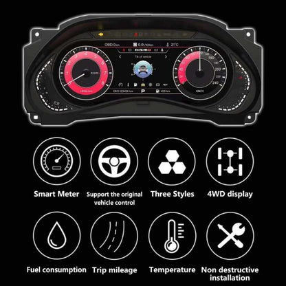 For Nissan Patrol Armada Y62 2010-2023 12.3" LCD Digital Dashboard Cluster Car Panel Speedometer Virtual Cockpit
