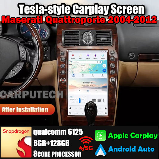 13.9" Qualcomm For Maserati Quattroporte 2004-2012 Car Radio Stereo Carplay Upgrade Tesla Style Screen Android Auto GPS Navigation Multimedia Player