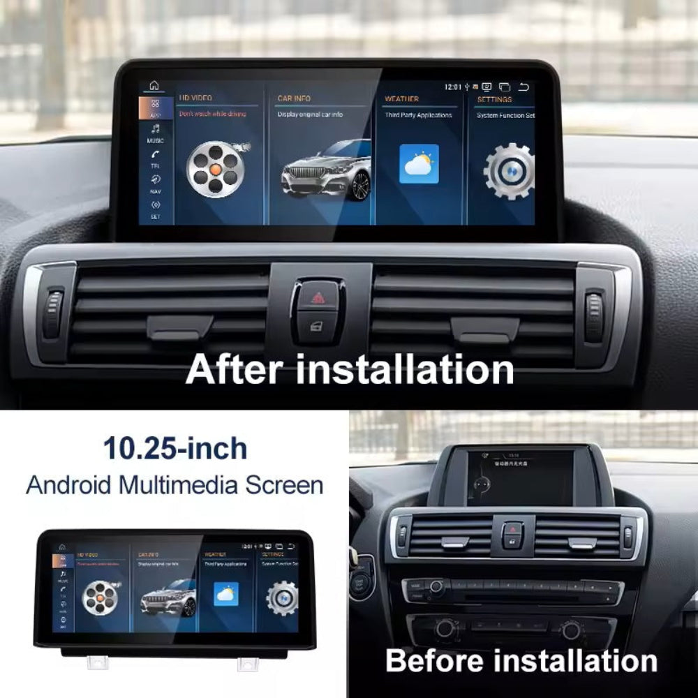 10.25 inch For BMW 1 series F20 F21 F52 Infotainment Navigation System Car Multimedia Touch Screen Head Unit Android Car Radio GPS