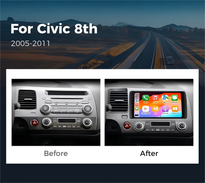 For Honda Civic 8th 2005-2011 Infotainment Navigation System Car Multimedia Touch Screen Head Unit Android14 Car Radio GPS