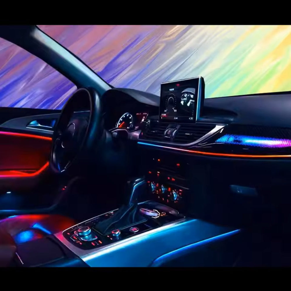 Upgrade 256 Colors Symphony Led Car Interior Ambient Lighting Decoration for Audi A6/S6/RS6 C7 2011-2018 Trim Accessories